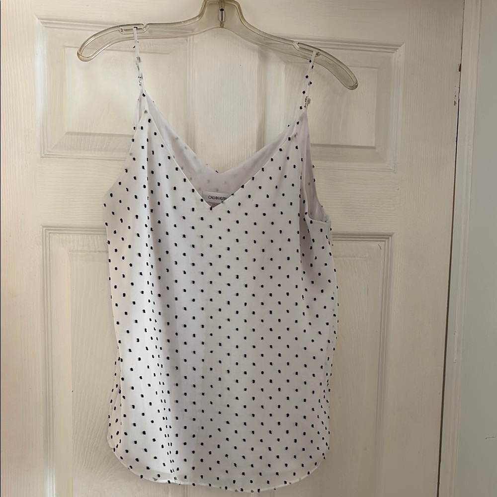 White Polka Dot Camisole Top